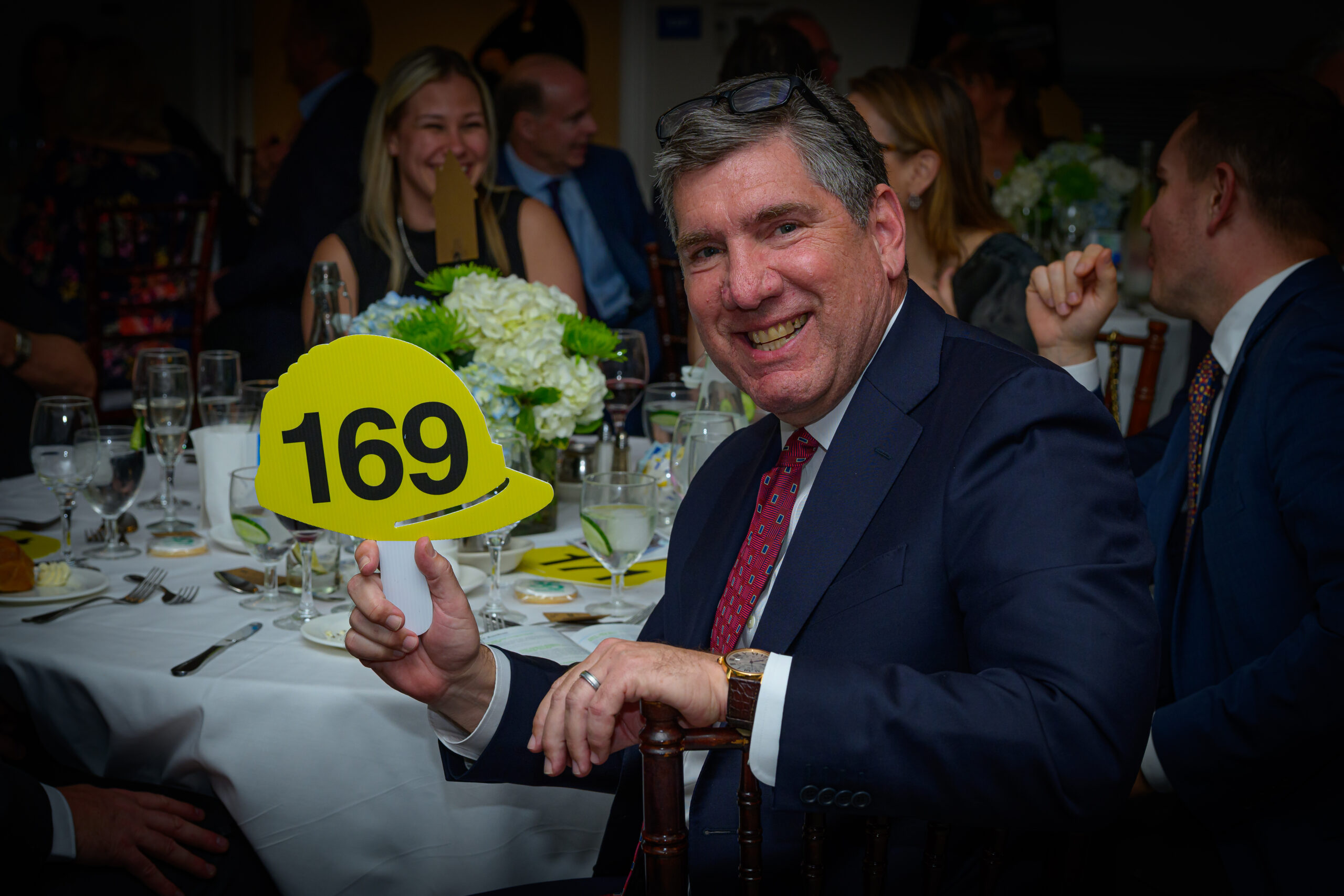 Person at Hearts and Hammers Gala